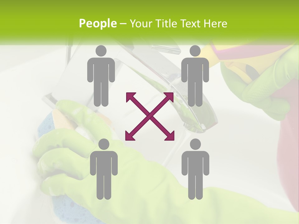 A Person In Green Gloves Washing A Sink PowerPoint Template
