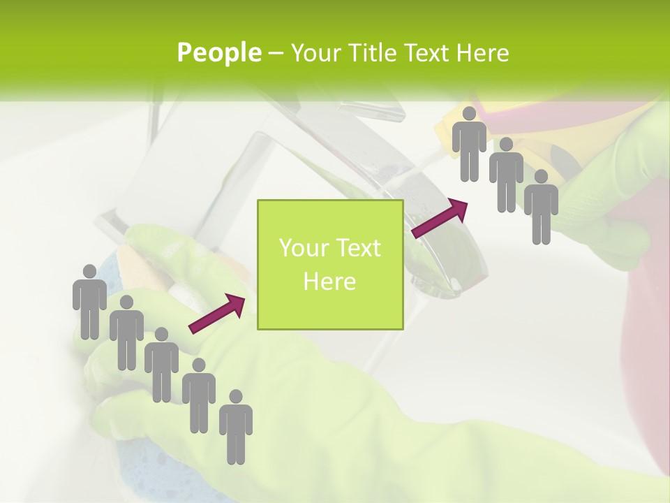 A Person In Green Gloves Washing A Sink PowerPoint Template