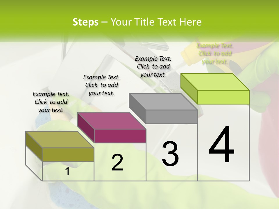A Person In Green Gloves Washing A Sink PowerPoint Template