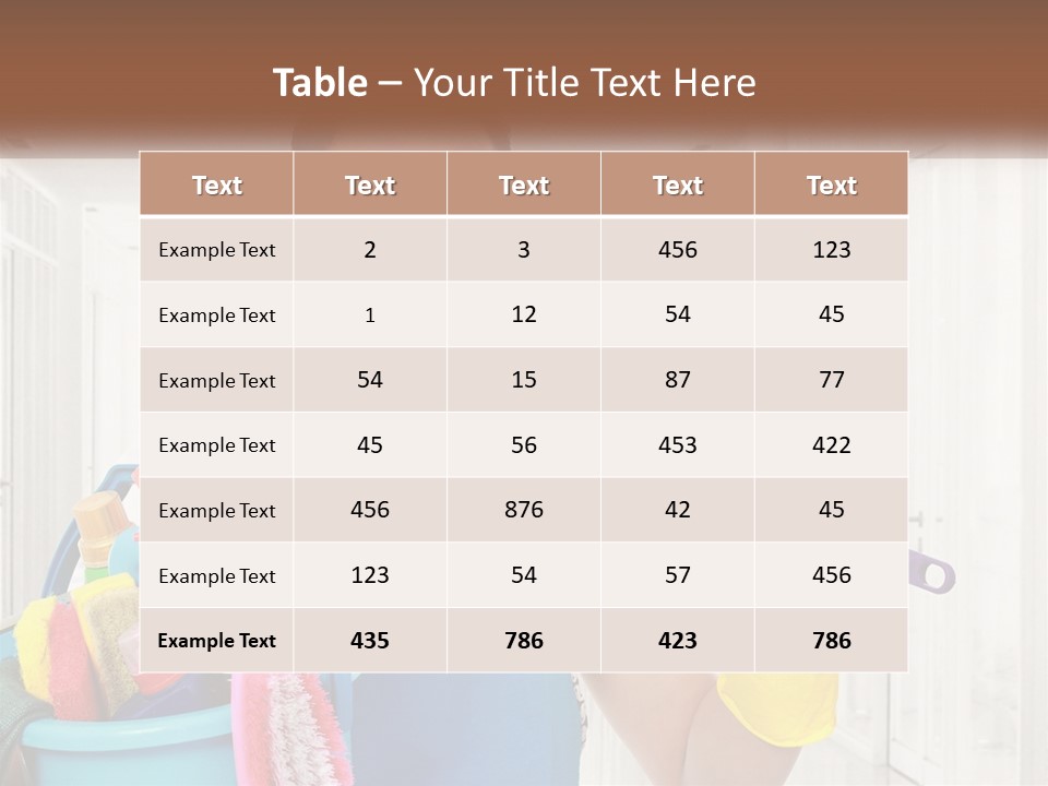 A Man Holding A Bucket Full Of Cleaning Supplies PowerPoint Template