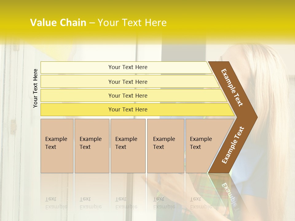 A Woman Cleaning A Door With A Sponge PowerPoint Template