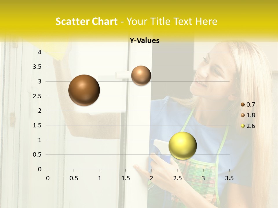 A Woman Cleaning A Door With A Sponge PowerPoint Template