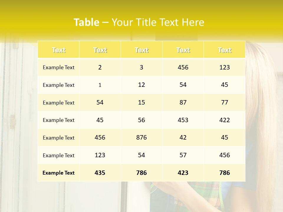 A Woman Cleaning A Door With A Sponge PowerPoint Template