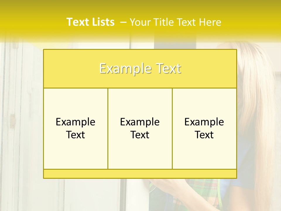 A Woman Cleaning A Door With A Sponge PowerPoint Template