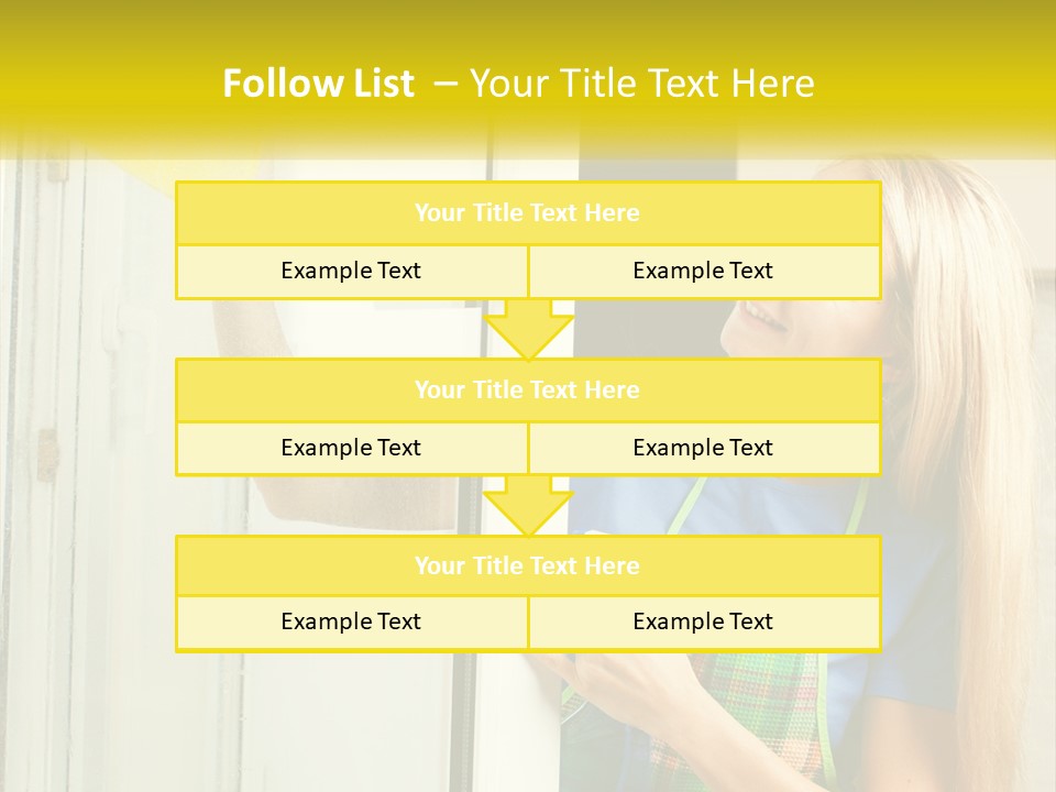 A Woman Cleaning A Door With A Sponge PowerPoint Template
