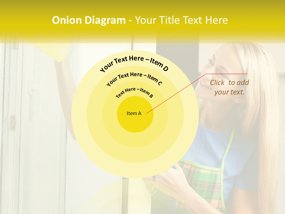 A Woman Cleaning A Door With A Sponge PowerPoint Template