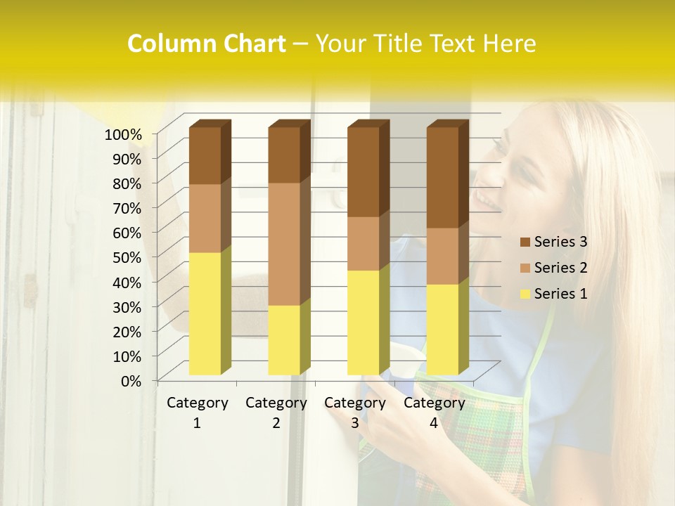 A Woman Cleaning A Door With A Sponge PowerPoint Template