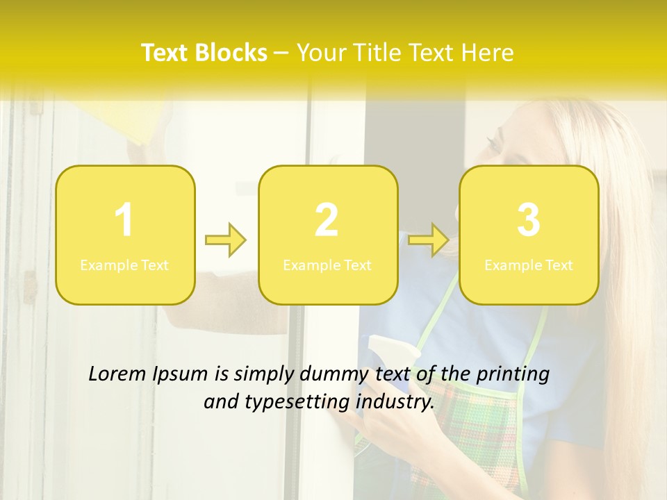 A Woman Cleaning A Door With A Sponge PowerPoint Template