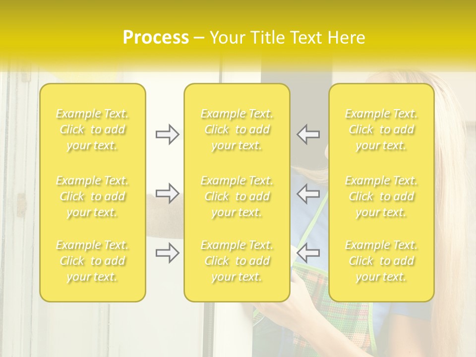 A Woman Cleaning A Door With A Sponge PowerPoint Template