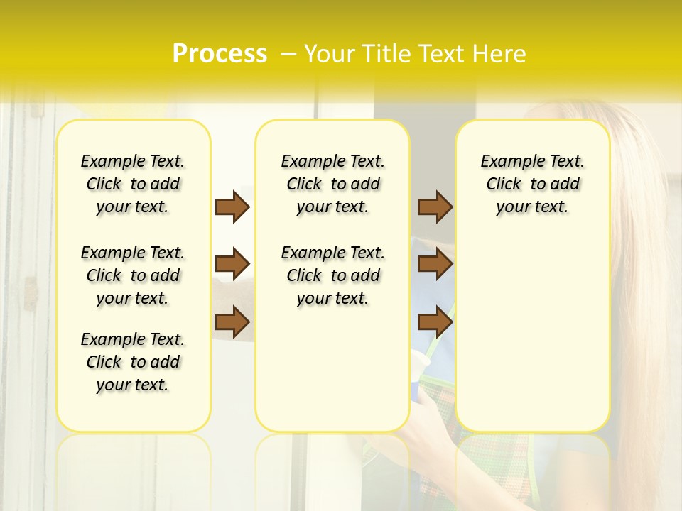 A Woman Cleaning A Door With A Sponge PowerPoint Template