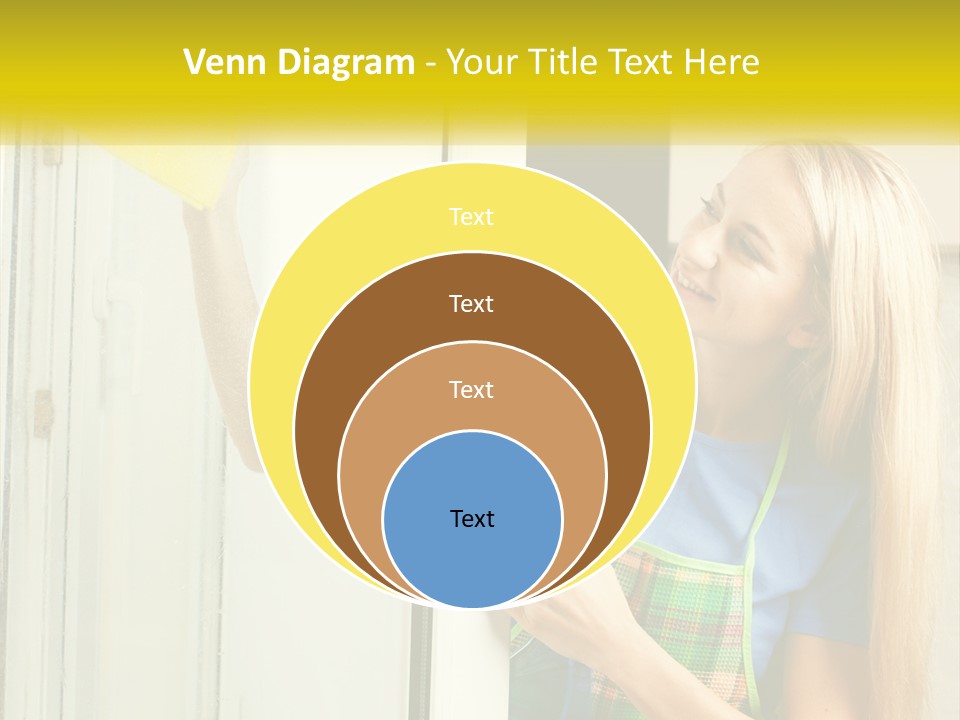 A Woman Cleaning A Door With A Sponge PowerPoint Template