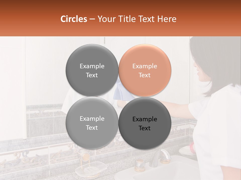 A Woman In White Scrubs Her Hands In Front Of A Mirror PowerPoint Template