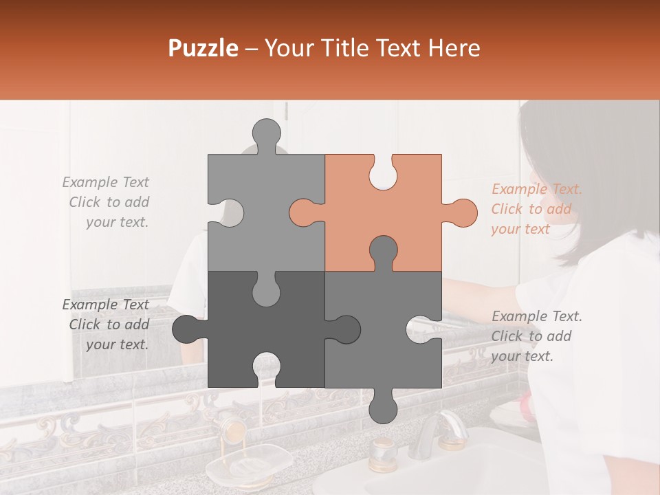 A Woman In White Scrubs Her Hands In Front Of A Mirror PowerPoint Template