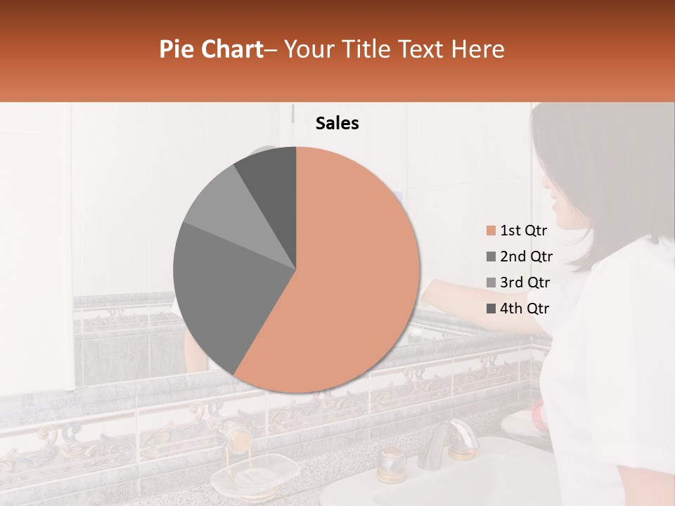 A Woman In White Scrubs Her Hands In Front Of A Mirror PowerPoint Template