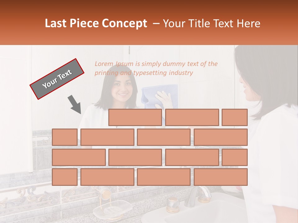 A Woman In White Scrubs Her Hands In Front Of A Mirror PowerPoint Template