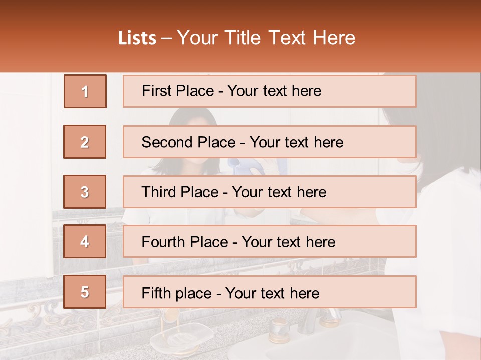 A Woman In White Scrubs Her Hands In Front Of A Mirror PowerPoint Template