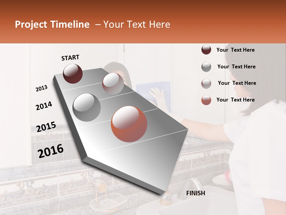 A Woman In White Scrubs Her Hands In Front Of A Mirror PowerPoint Template