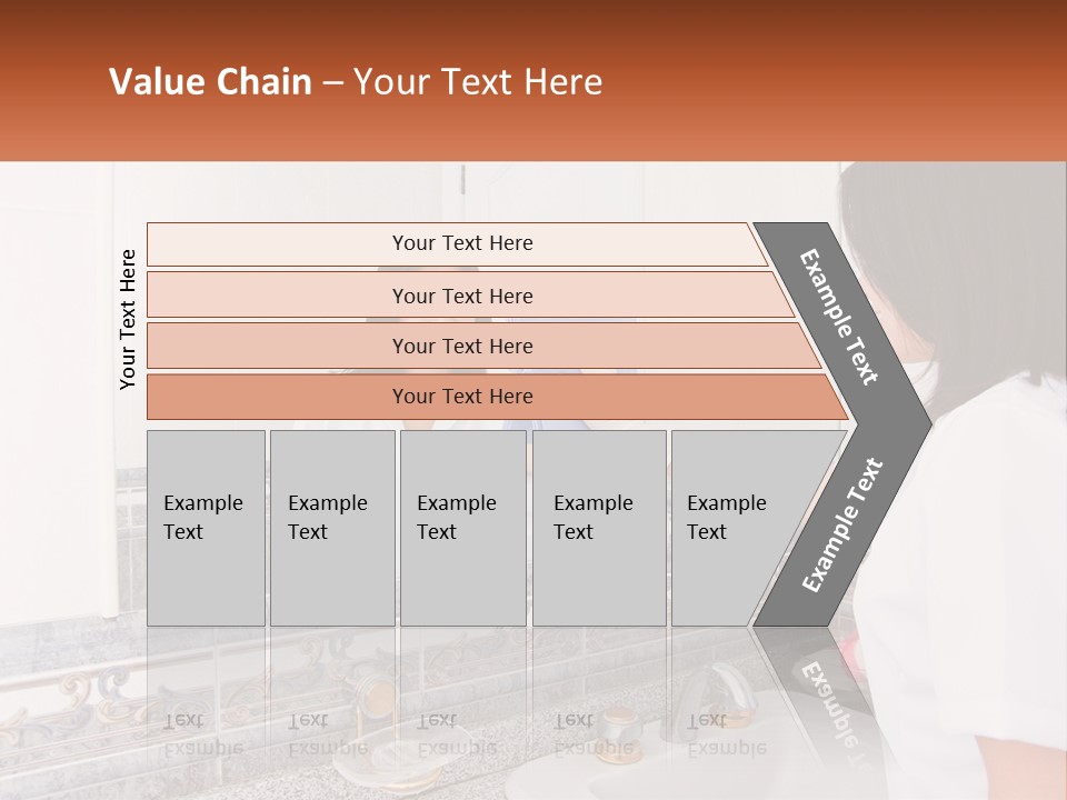 A Woman In White Scrubs Her Hands In Front Of A Mirror PowerPoint Template