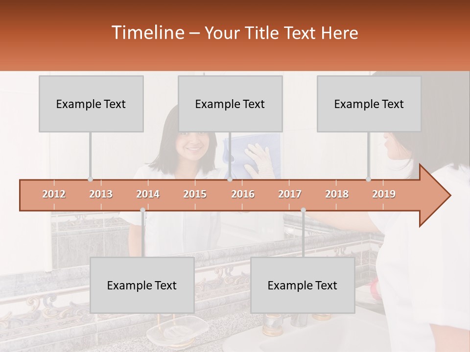 A Woman In White Scrubs Her Hands In Front Of A Mirror PowerPoint Template
