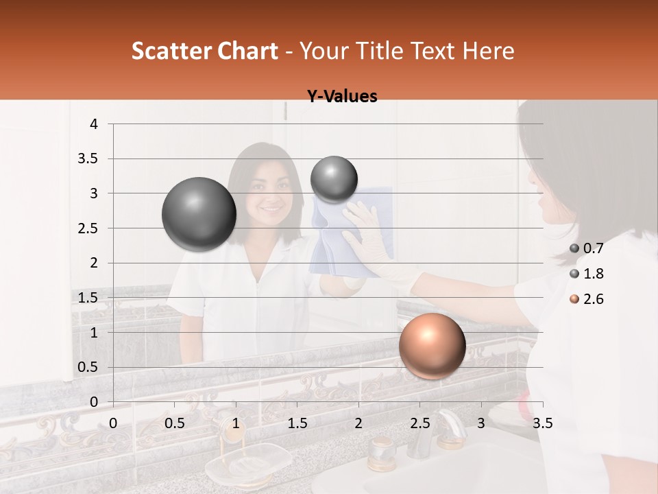 A Woman In White Scrubs Her Hands In Front Of A Mirror PowerPoint Template