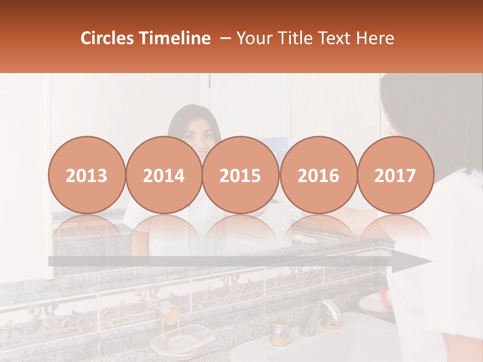 A Woman In White Scrubs Her Hands In Front Of A Mirror PowerPoint Template