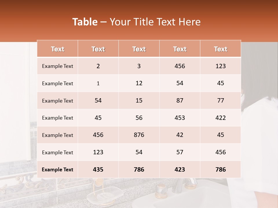 A Woman In White Scrubs Her Hands In Front Of A Mirror PowerPoint Template