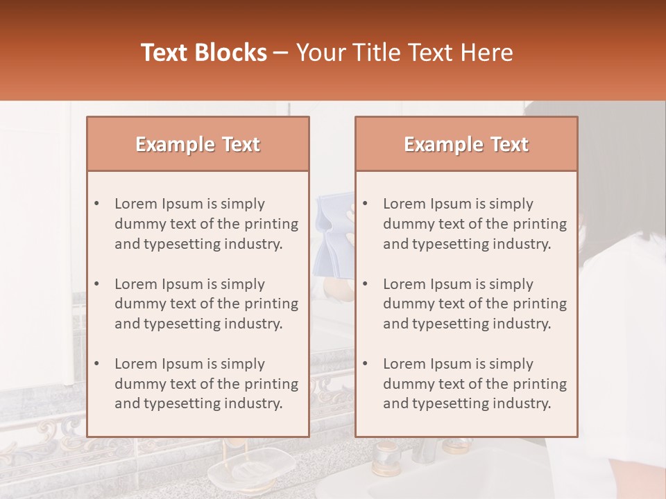 A Woman In White Scrubs Her Hands In Front Of A Mirror PowerPoint Template