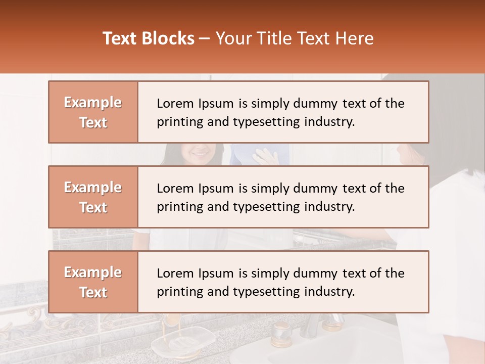 A Woman In White Scrubs Her Hands In Front Of A Mirror PowerPoint Template
