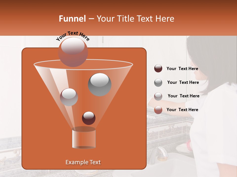 A Woman In White Scrubs Her Hands In Front Of A Mirror PowerPoint Template