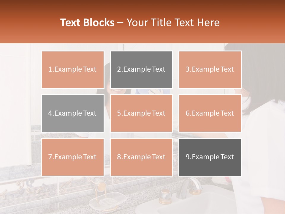 A Woman In White Scrubs Her Hands In Front Of A Mirror PowerPoint Template