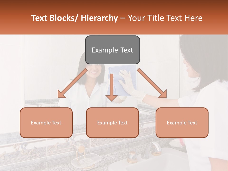 A Woman In White Scrubs Her Hands In Front Of A Mirror PowerPoint Template