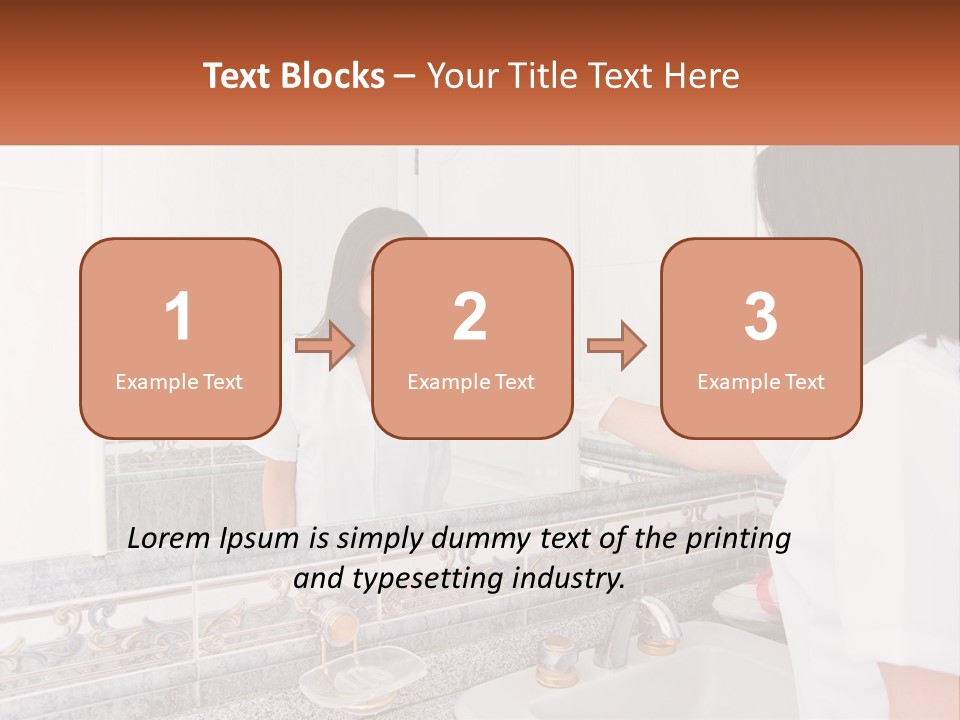 A Woman In White Scrubs Her Hands In Front Of A Mirror PowerPoint Template