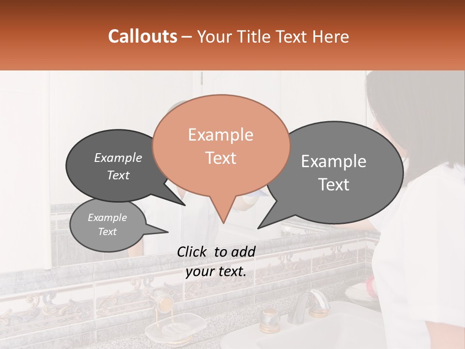 A Woman In White Scrubs Her Hands In Front Of A Mirror PowerPoint Template