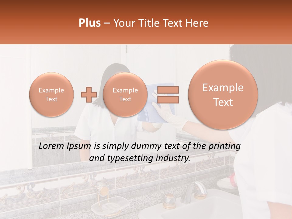 A Woman In White Scrubs Her Hands In Front Of A Mirror PowerPoint Template