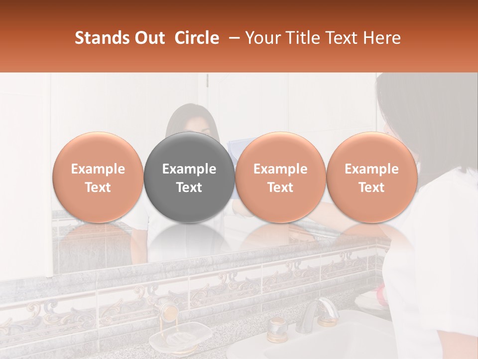 A Woman In White Scrubs Her Hands In Front Of A Mirror PowerPoint Template