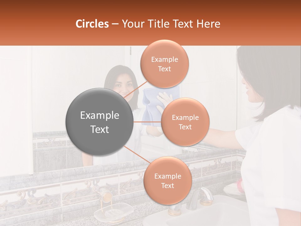 A Woman In White Scrubs Her Hands In Front Of A Mirror PowerPoint Template