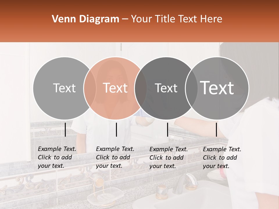 A Woman In White Scrubs Her Hands In Front Of A Mirror PowerPoint Template