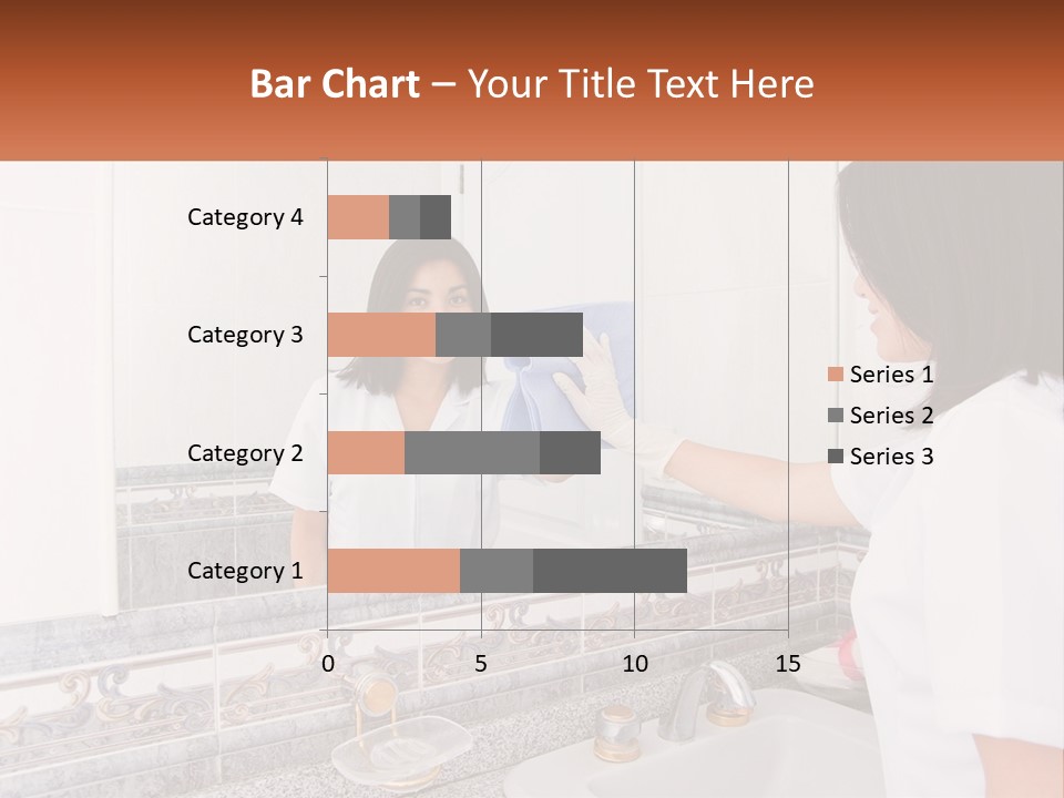 A Woman In White Scrubs Her Hands In Front Of A Mirror PowerPoint Template