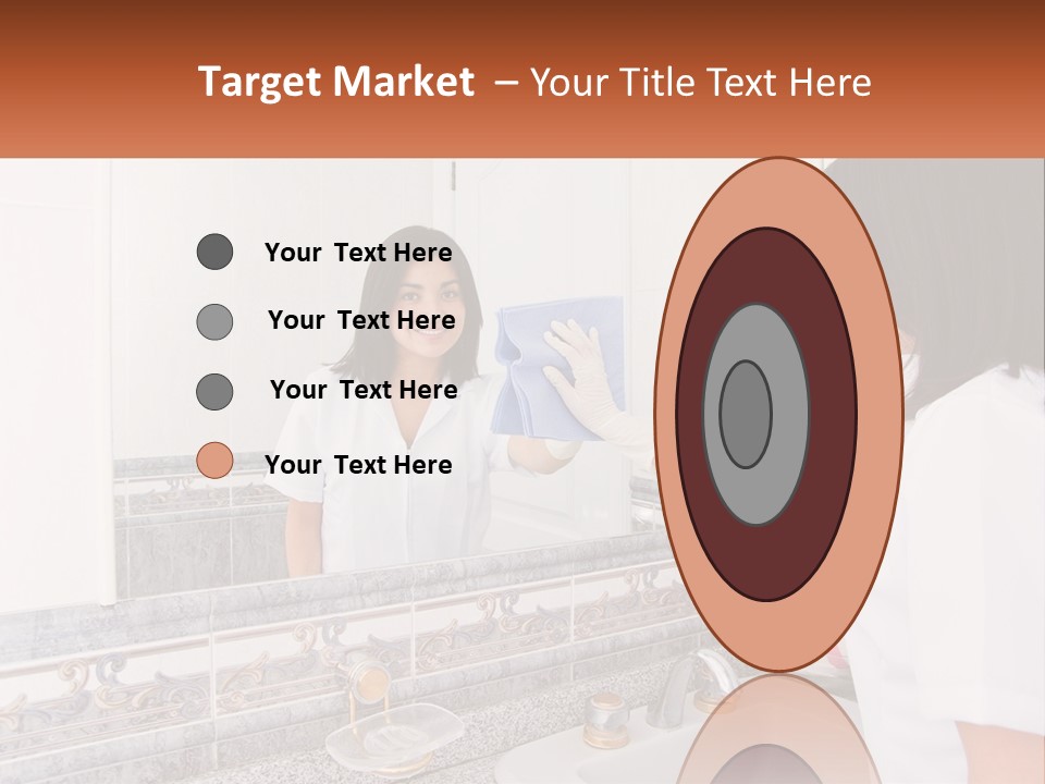 A Woman In White Scrubs Her Hands In Front Of A Mirror PowerPoint Template