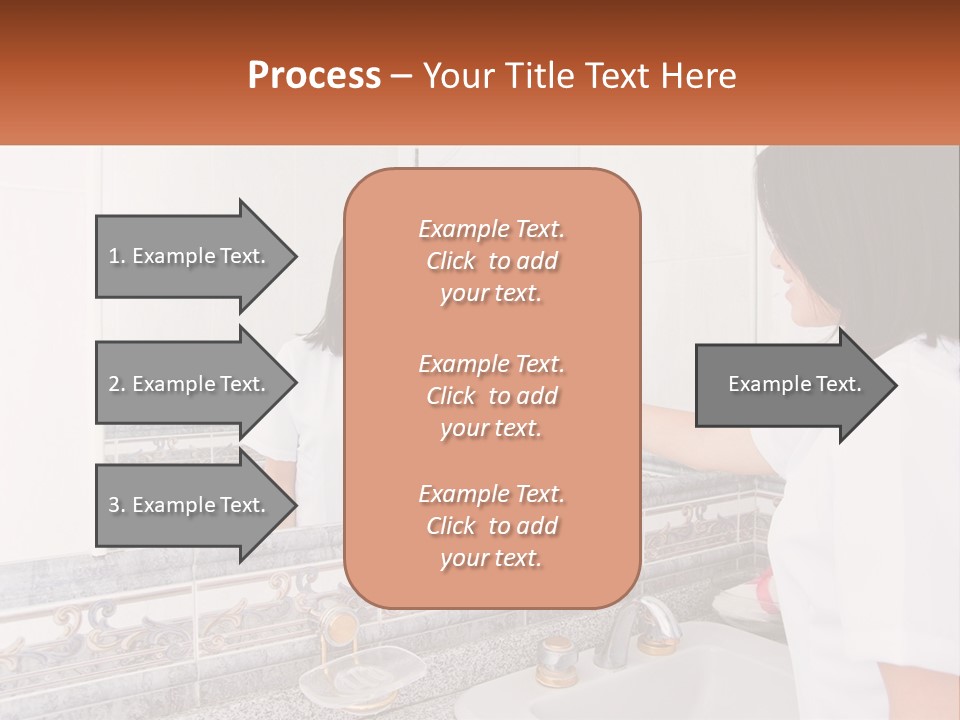 A Woman In White Scrubs Her Hands In Front Of A Mirror PowerPoint Template
