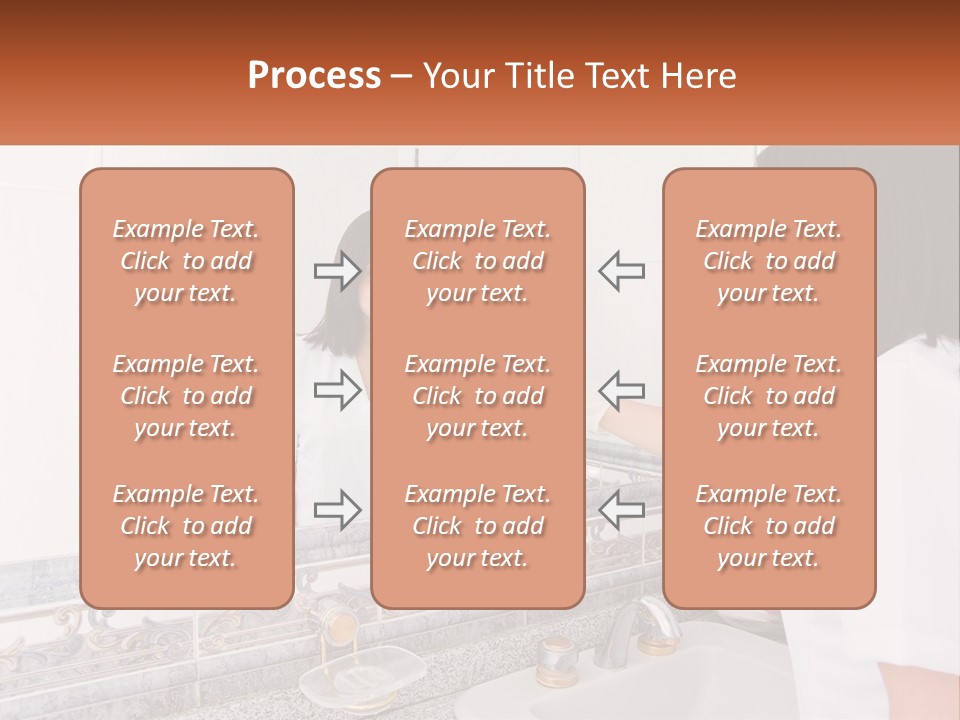 A Woman In White Scrubs Her Hands In Front Of A Mirror PowerPoint Template