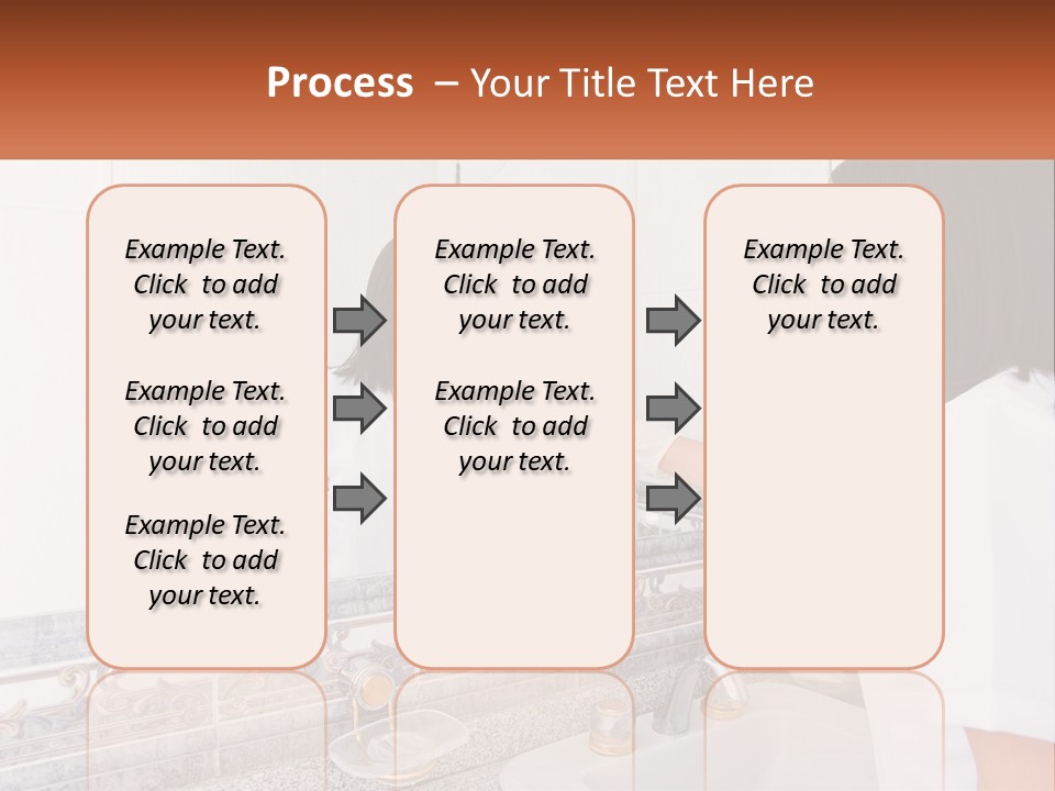 A Woman In White Scrubs Her Hands In Front Of A Mirror PowerPoint Template