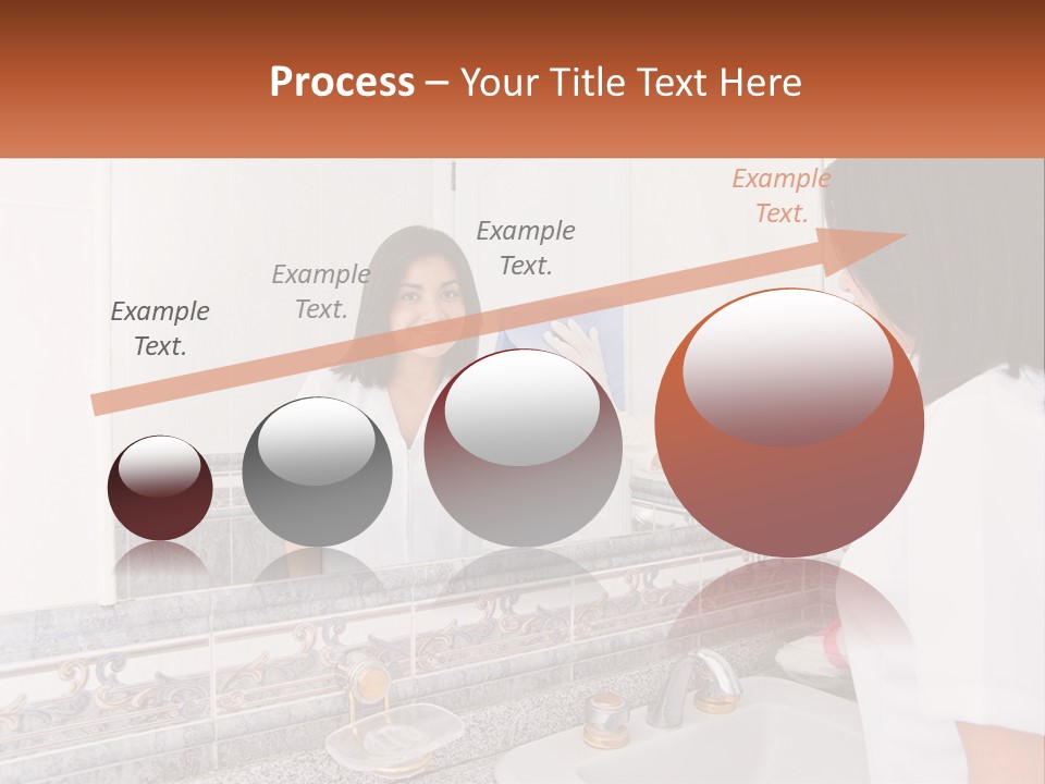 A Woman In White Scrubs Her Hands In Front Of A Mirror PowerPoint Template