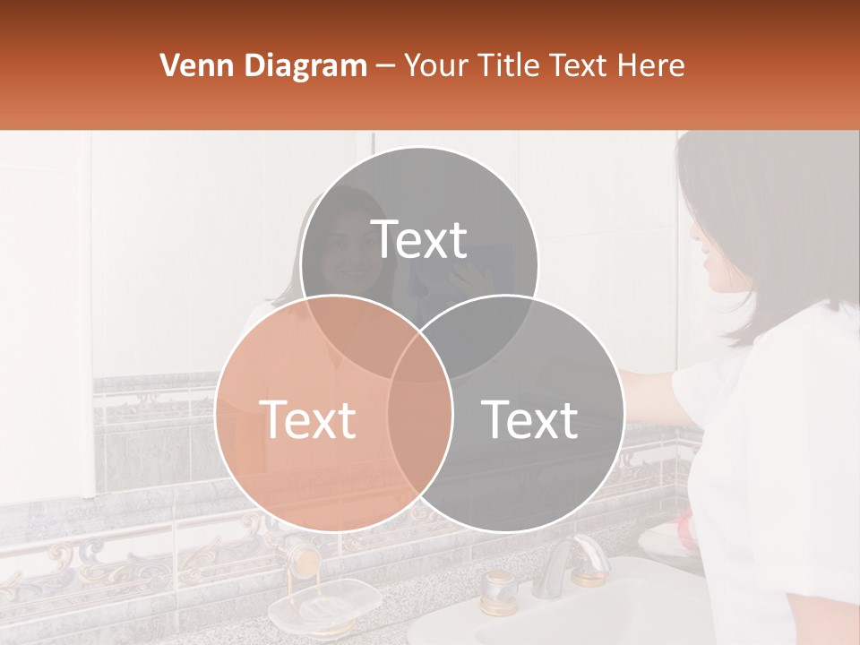 A Woman In White Scrubs Her Hands In Front Of A Mirror PowerPoint Template