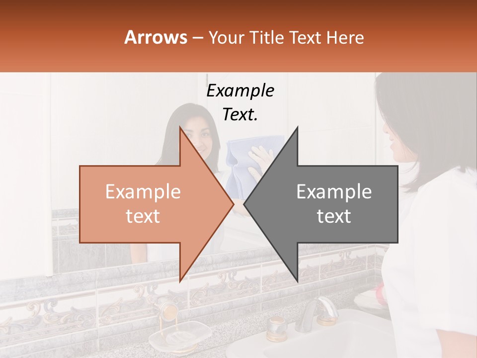 A Woman In White Scrubs Her Hands In Front Of A Mirror PowerPoint Template