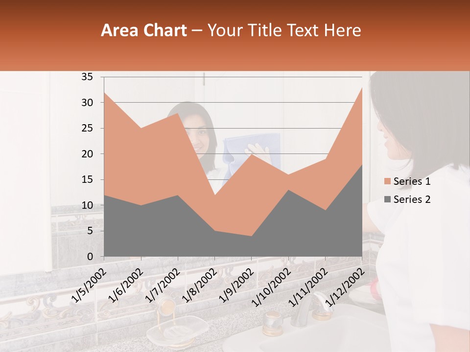 A Woman In White Scrubs Her Hands In Front Of A Mirror PowerPoint Template