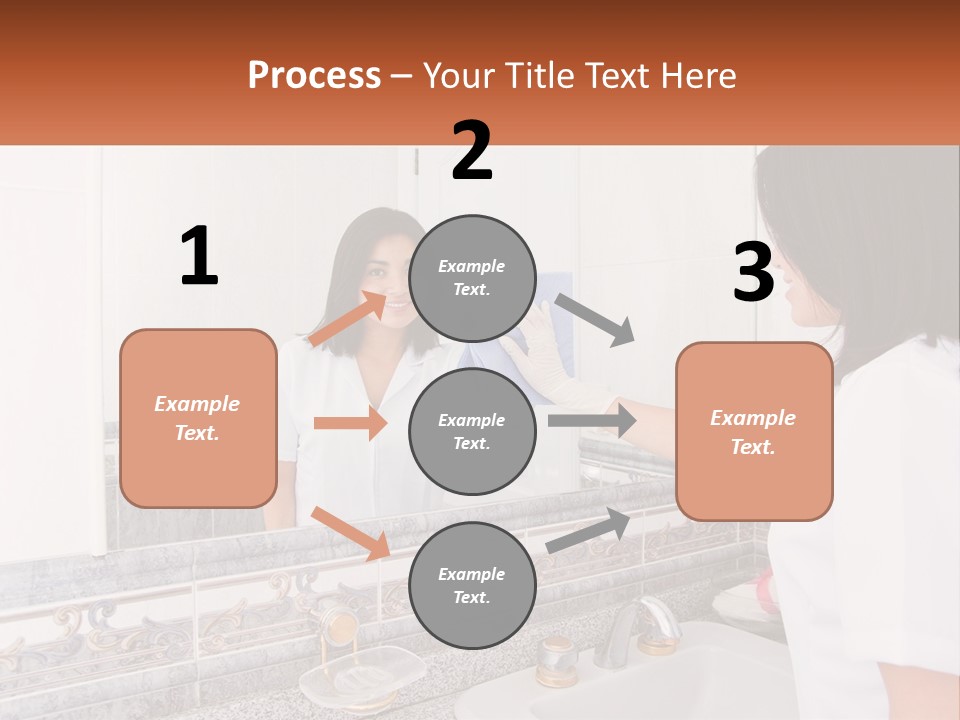 A Woman In White Scrubs Her Hands In Front Of A Mirror PowerPoint Template
