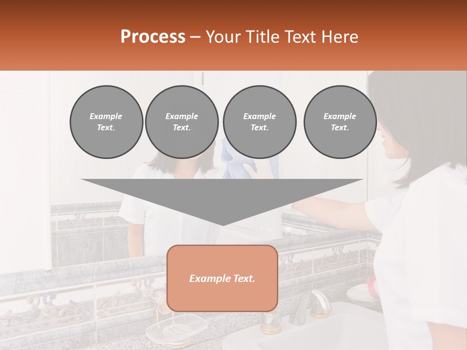 A Woman In White Scrubs Her Hands In Front Of A Mirror PowerPoint Template