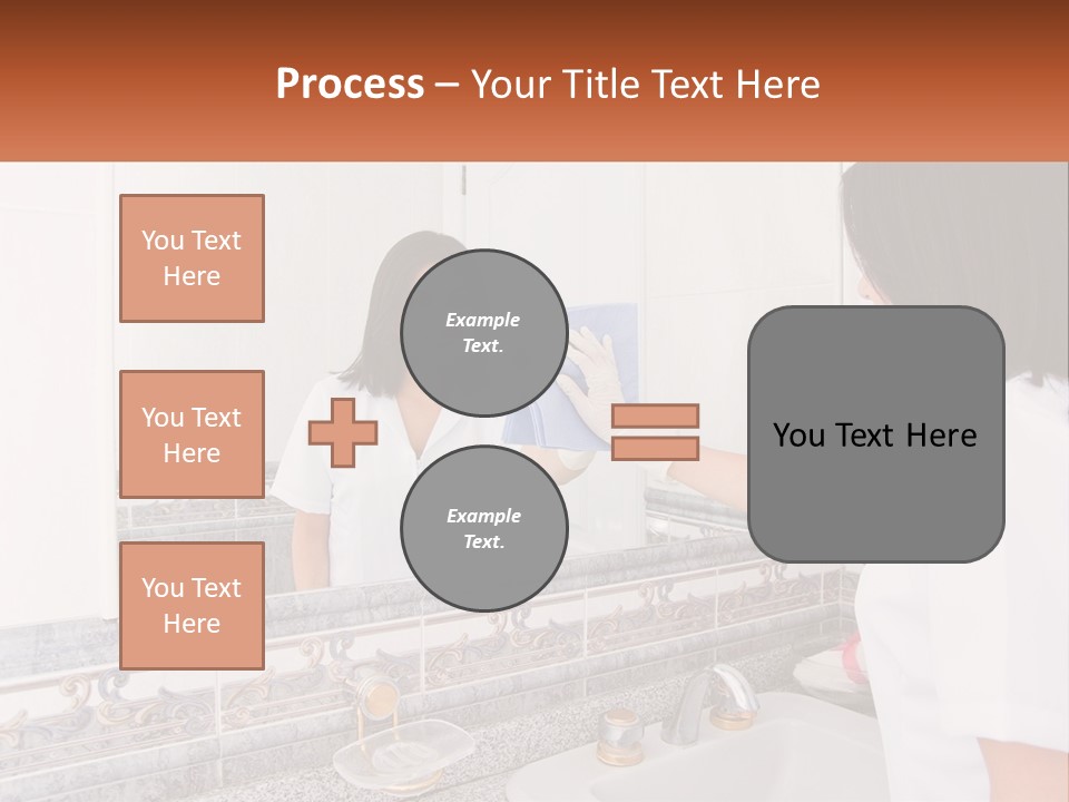 A Woman In White Scrubs Her Hands In Front Of A Mirror PowerPoint Template