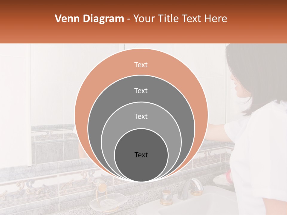 A Woman In White Scrubs Her Hands In Front Of A Mirror PowerPoint Template
